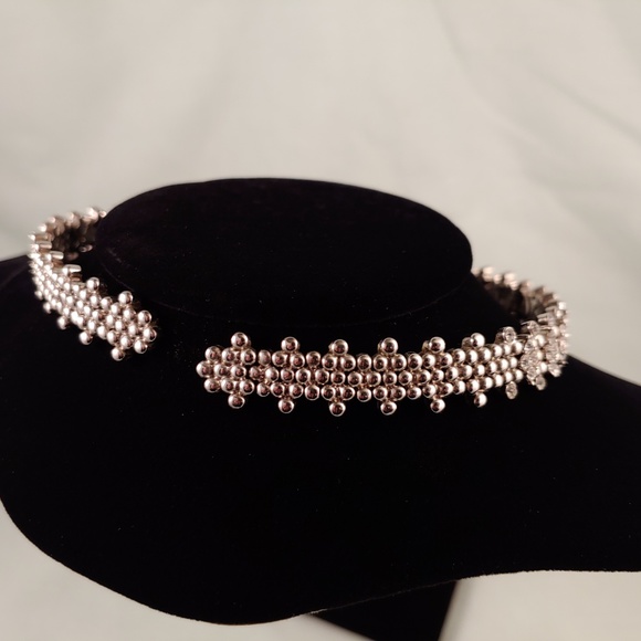 Flexible Choker Necklace & Bracelet SET Rhinestone Party Prom Dance Elegant - Picture 4 of 8